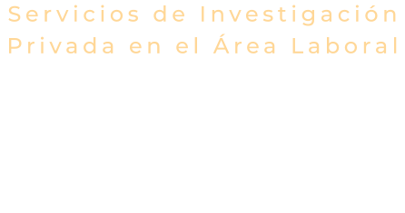 Servicios de Investigación Privada en el Área Laboral